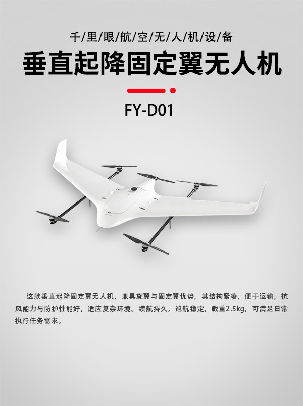 垂直起降固定翼無人機(jī)FY-D01設(shè)備(圖1)